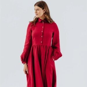 Son de Flor Sophie Dress in Red Poppy